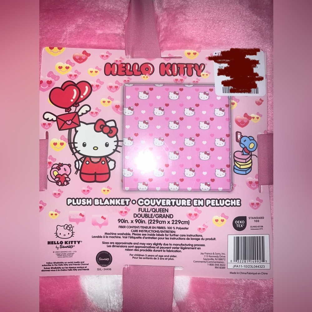 Hello kitty pink valentine blanket 💕💖😋
